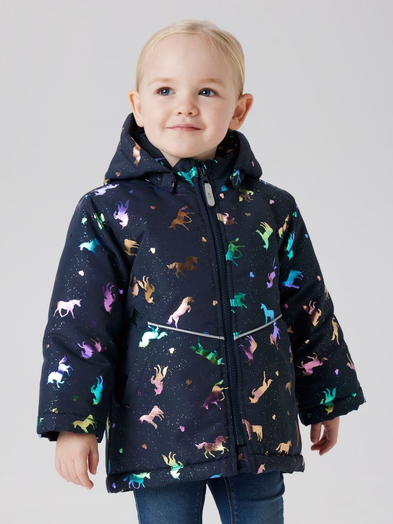 Name it Mädchen Winterjacke NMFMAXI PA JACKET FOIL AOP