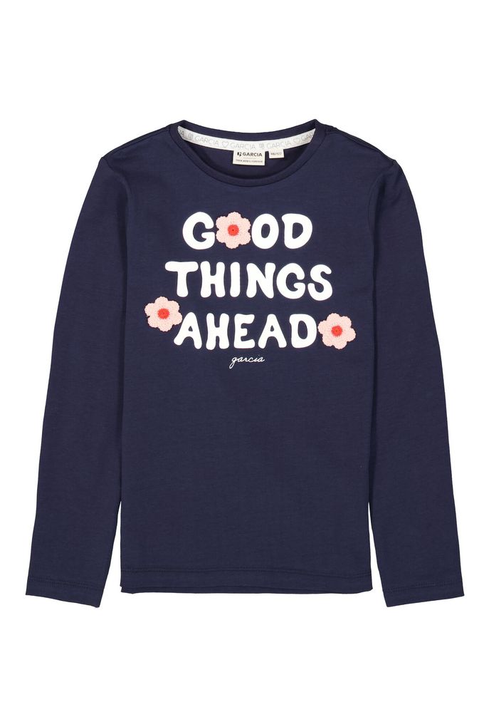 Garcia Mädchen Langarmshirt Frontprint