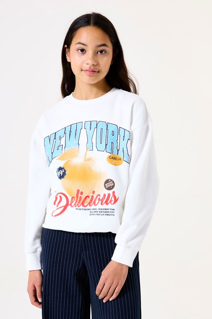 Garcia Mädchen Sweatshirt mit Rückenprint