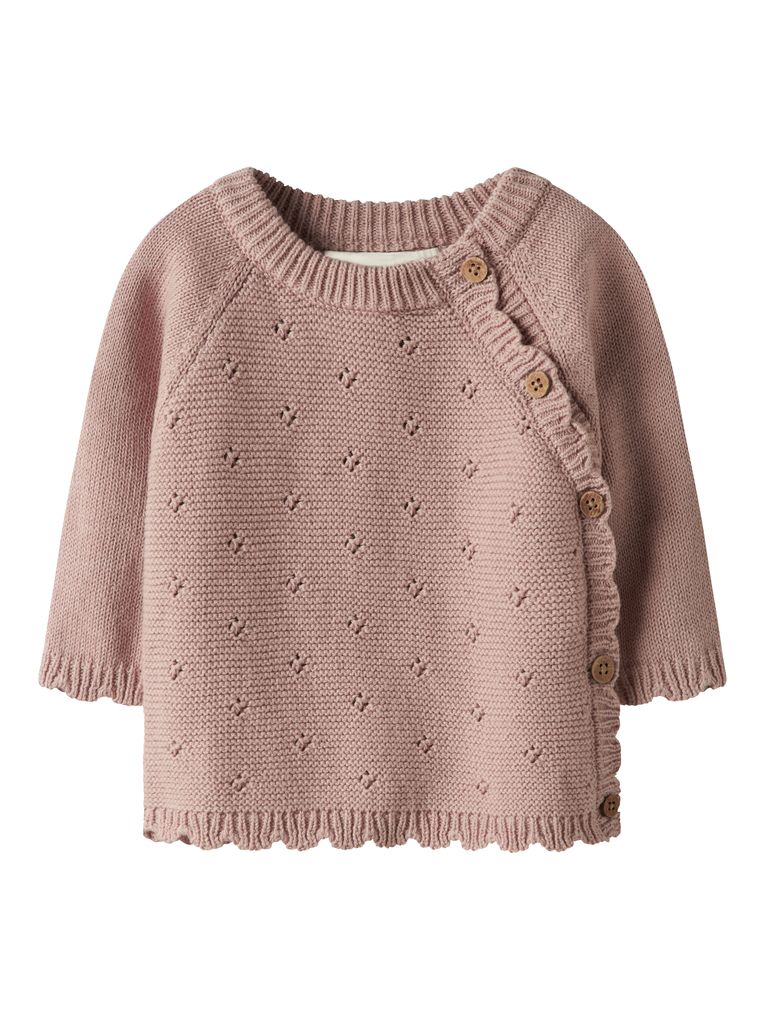 Name it Baby Mädchen Strickjacke NNBFLAGUNA WRAP KNIT CARD LIL