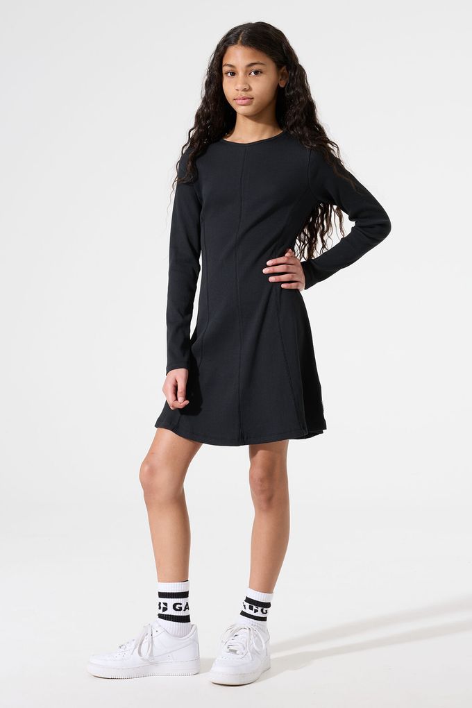 Garcia Mädchen Kleid langarm Schwarz
