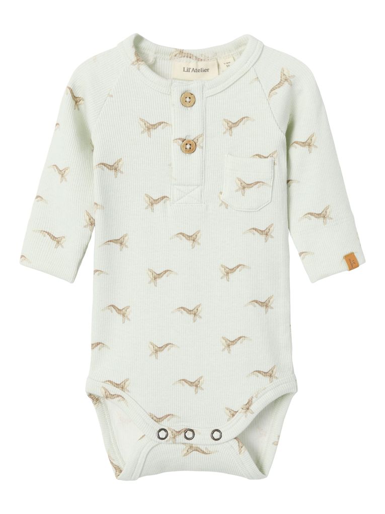 Name it Baby Jungen Langarmbody NBMGAVO ELM LS SLIM BODY LIL