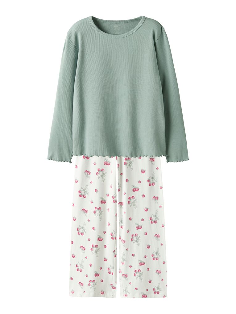 Name it Mädchen Schlafanzug NKFNIGHTSET MAUVE FLOWER LOOSE RIB