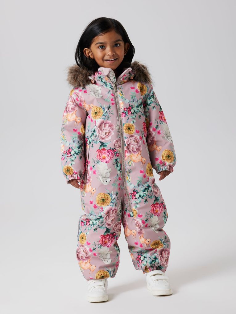 Name it Baby Mädchen Schneeanzug NMFSNOW10 SUIT AOP FO