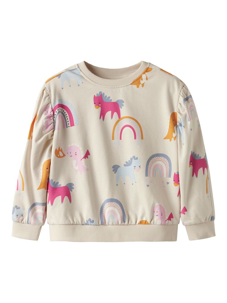 Name it Mädchen Sweatshirt NMFNULA LS NREG SWEAT BRU