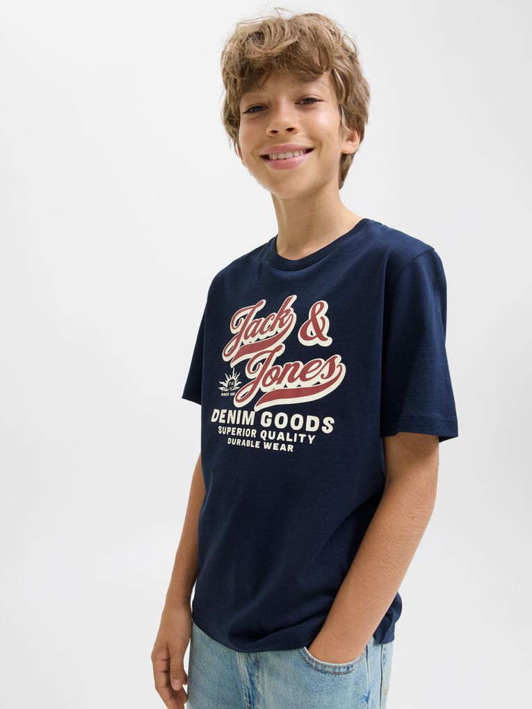Jack & Jones Jungen T-Shirt JJELOGO TEE S/S ONECK 2 COL JNR
