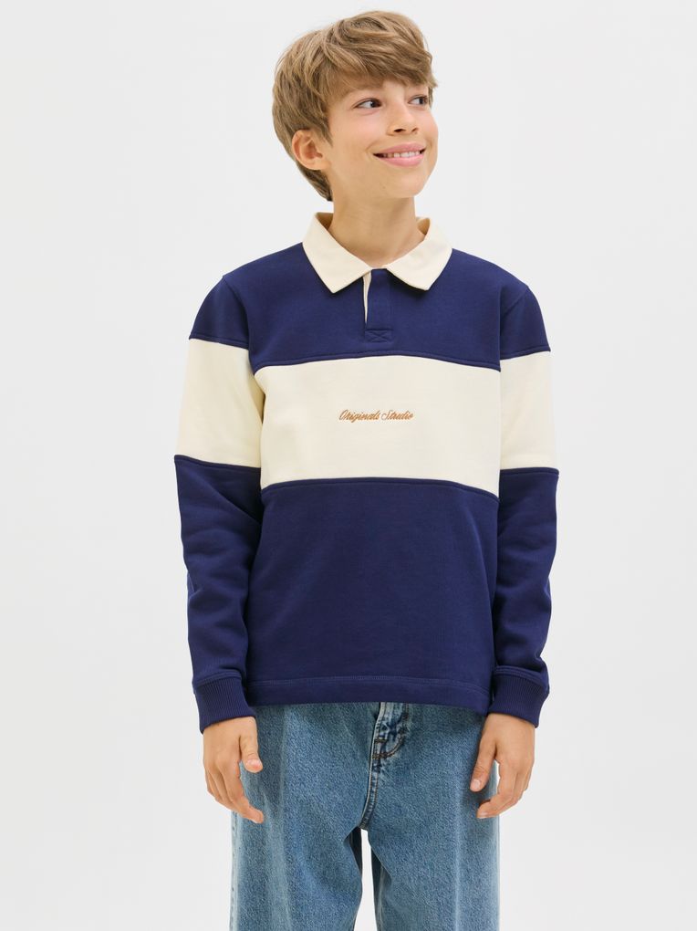 Jack & Jones Jungen Sweater JORNORREBRO BLOCKING SWEAT POLO JNR