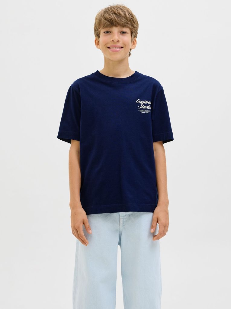 Jack & Jones Jungen T-Shirt JORNORREBRO TYPO TEE CREW NECK JNR