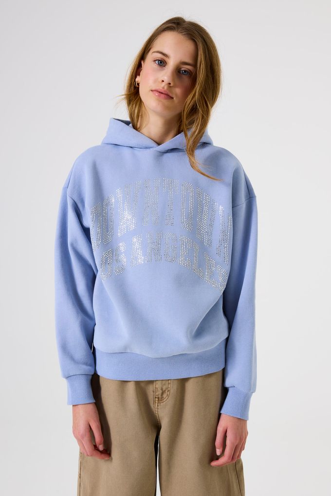 Garcia Mädchen Sweatshirt mit Glitzerprint und Kapuze