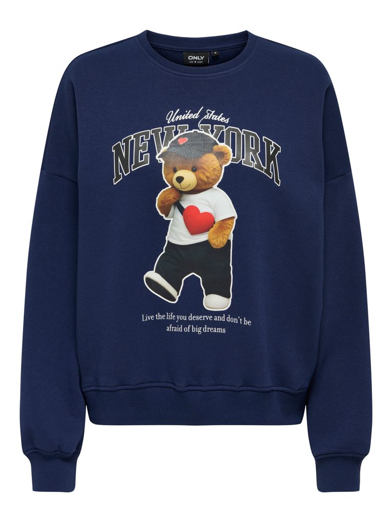 Kids Only Mädchen Sweatshirt KOGLINDA LIFE L/S BEAR O-NECK
