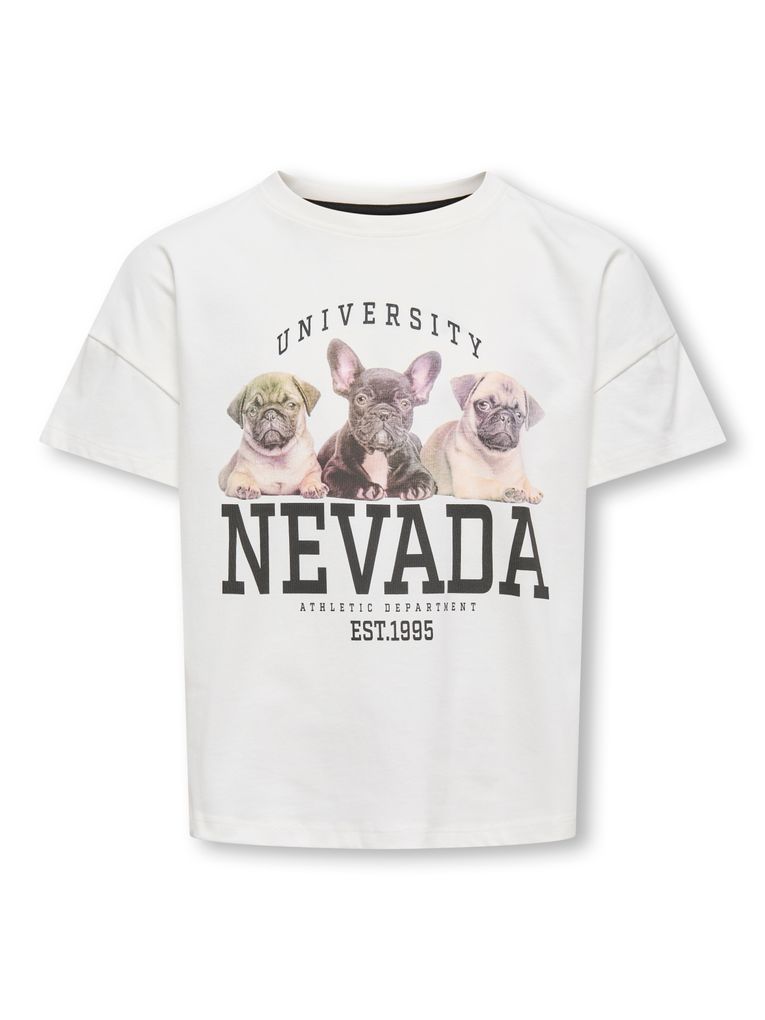 Kids Only Mädchen T-Shirt KOGDITTE LIFE S/S OVZ PRINTED TOP