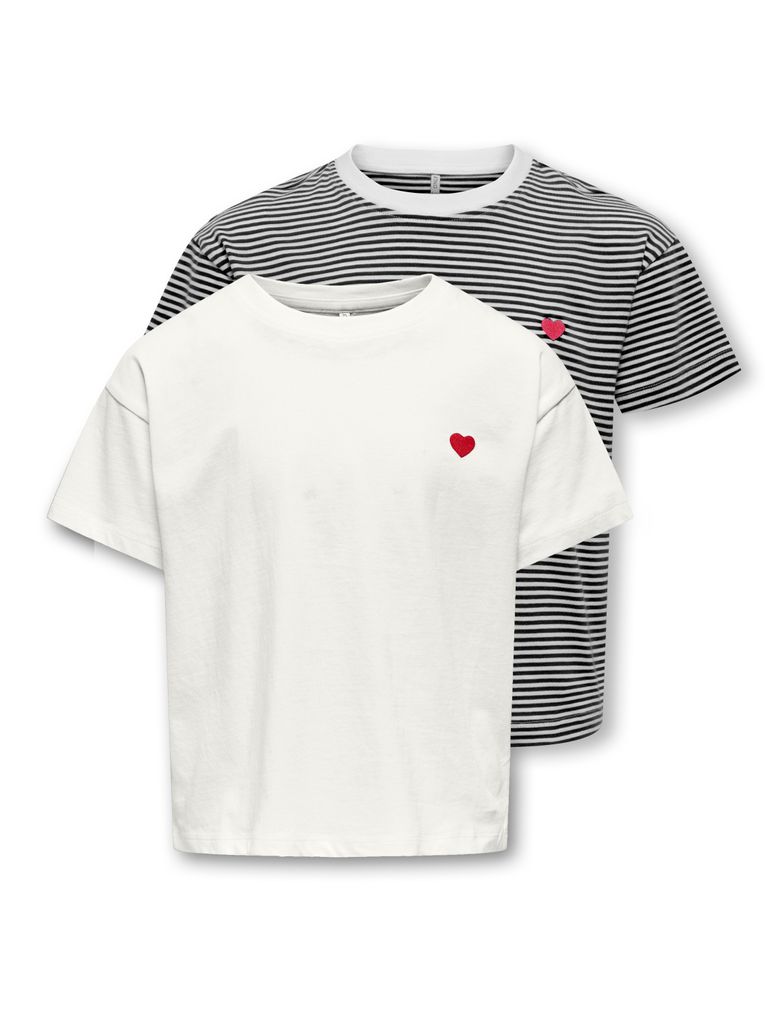Kids Only Mädchen 2er Pack T-Shirts KOGMAIKEN