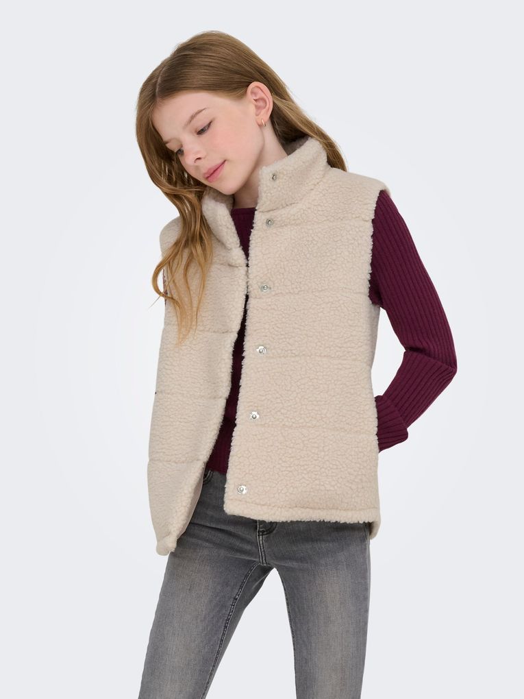 Kids Only Mädchen Outdoor-Weste KOGSANDRA TEDDY WAISTCOAT