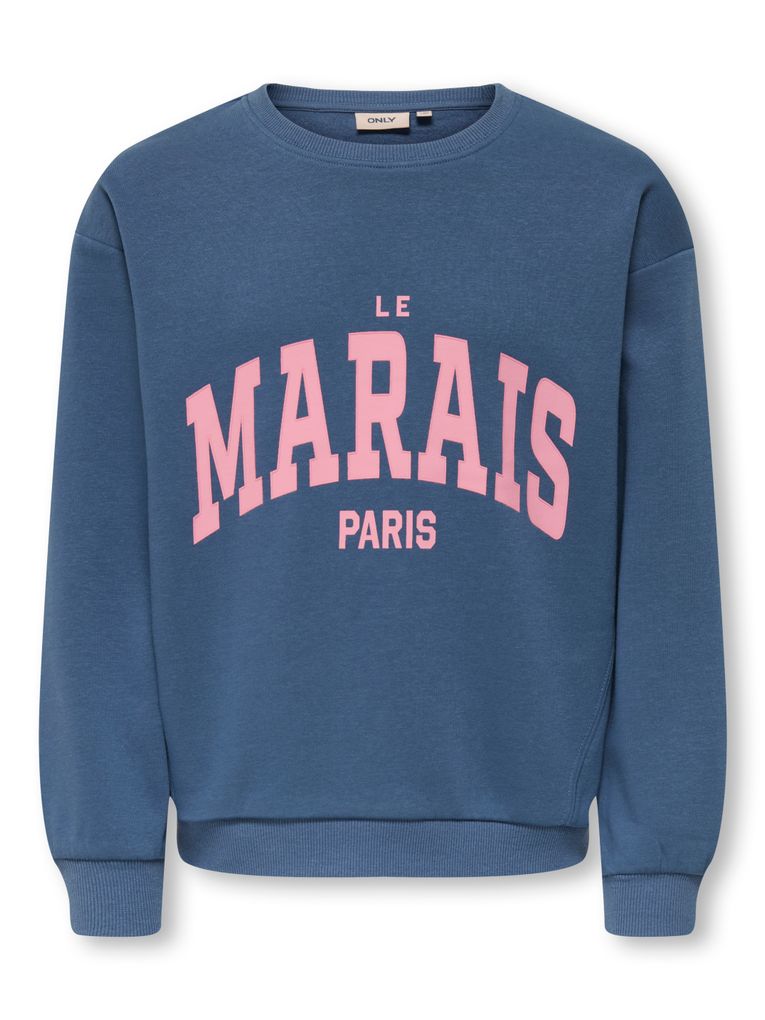 Kids Only Mädchen Sweatshirt KOGMARISA L/S O-NECK LOOSE PRINTED SWT