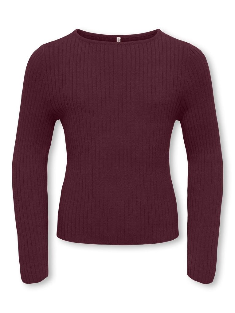 Kids Only Mädchen Pullover KOGIBI LS RIB BOATNECK CP KNT