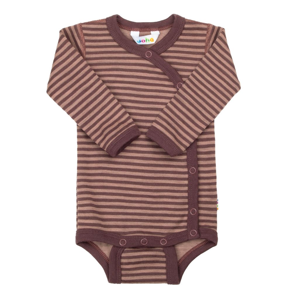 Joha Baby Jungen Mädchen Wickelbody langarm Merinowolle