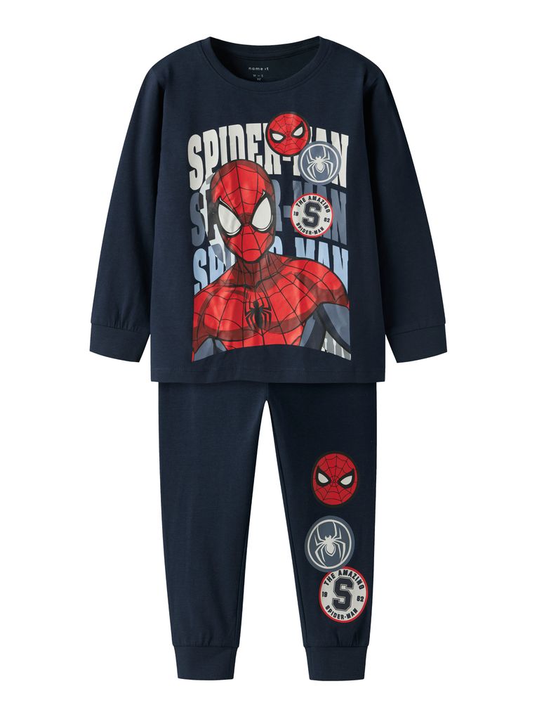 Name it Jungen Schlafanzug NMMOCTI SPIDER LS NIGHTSET MAR