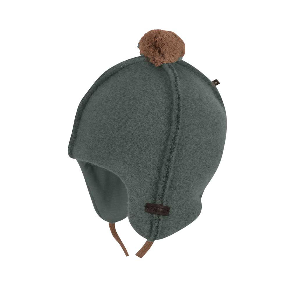 Pure Pure Baby Wintermütze Bommelmütze Wollwalk Schurwolle