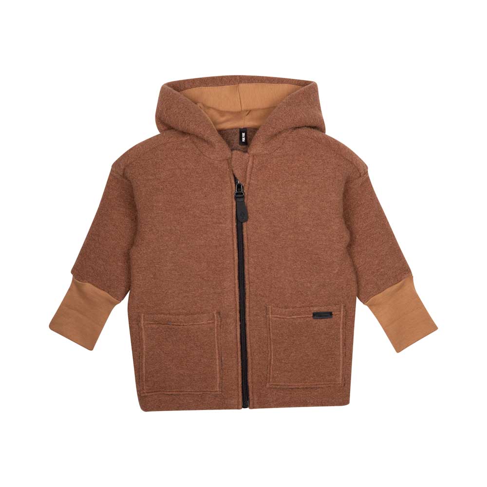 Pure Pure Kinder Mädchen Jungen Kapuzenjacke Wollwalk Schurwolle