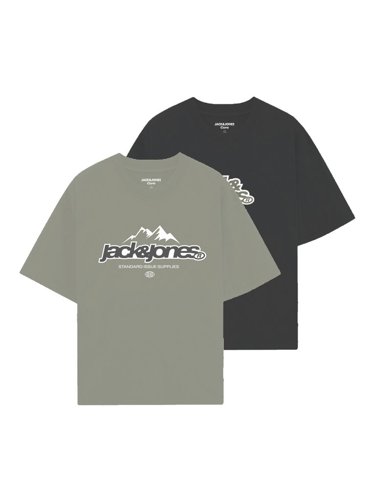 Jack & Jones Jungen 2er Pack T-Shirts JCOFLARE FRONT TEE JNR