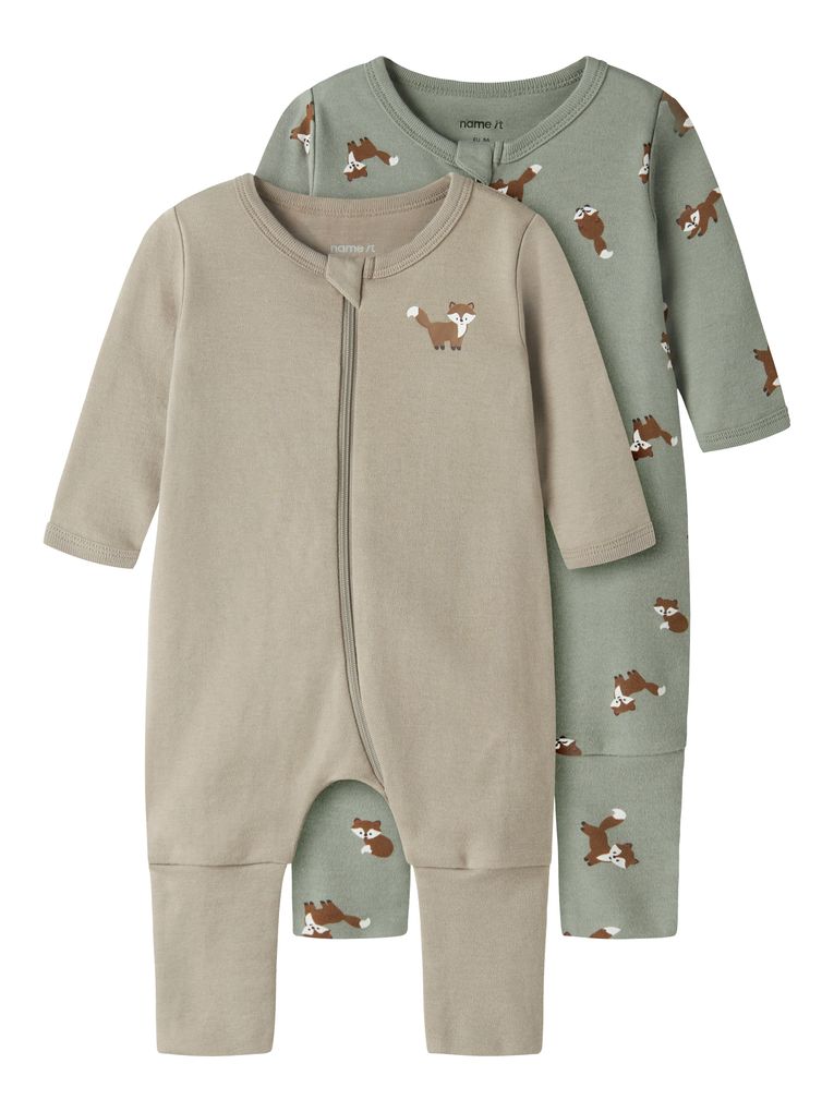 Name it Baby Jungen 2er Pack Schlafstrampler NBMNIGHTSUIT FOX