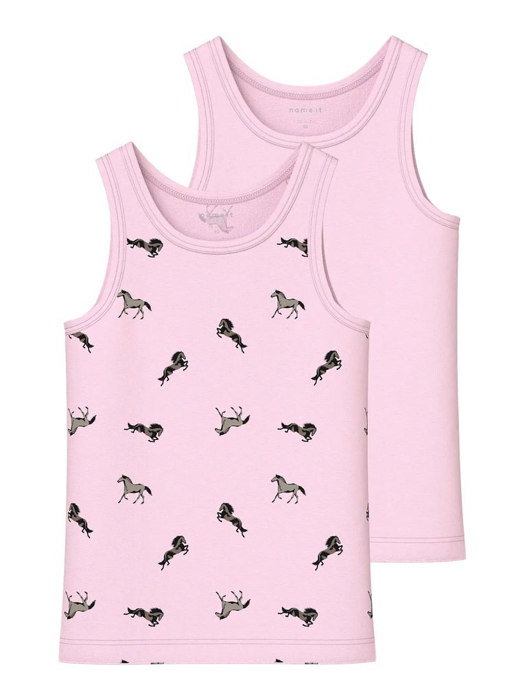 Name it Mädchen 2er Pack Unterhemden NMFTANK TOP BALLERINA HORSE