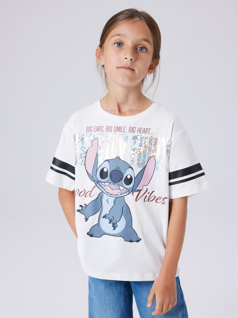 Name it Mädchen T-Shirt NKFDYMI STITCH S/S NREG TOP BOX WDI