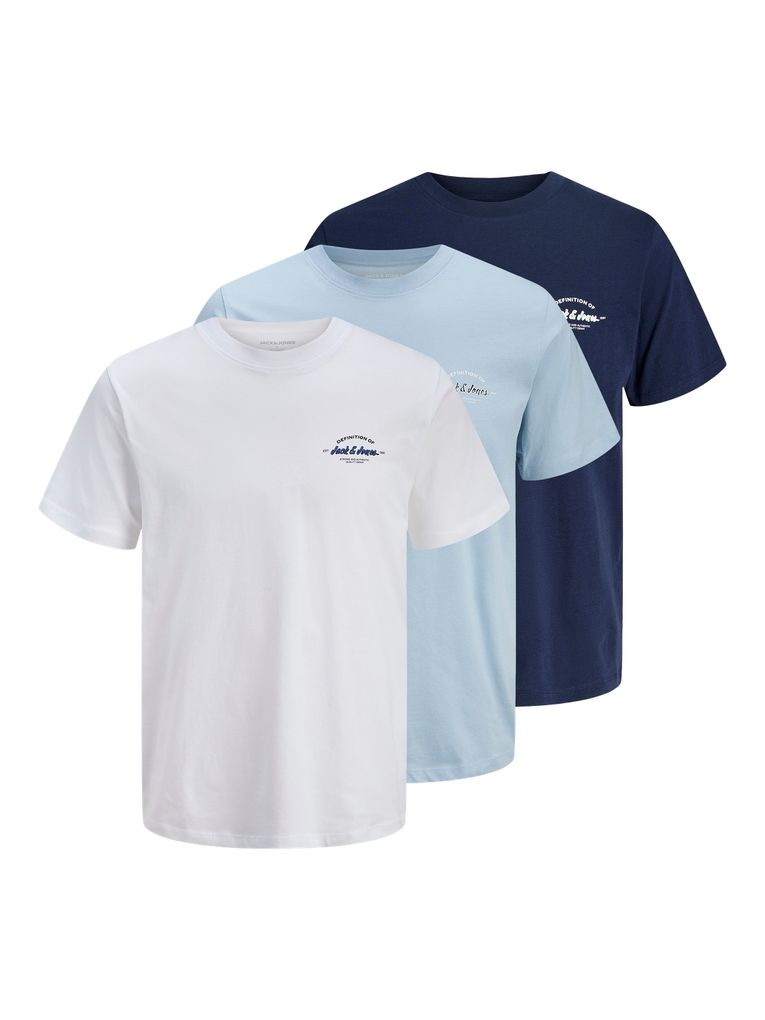 Jack & Jones Jungen 3er-Pack T-Shirts Kurzarm JJBRANDON JNR