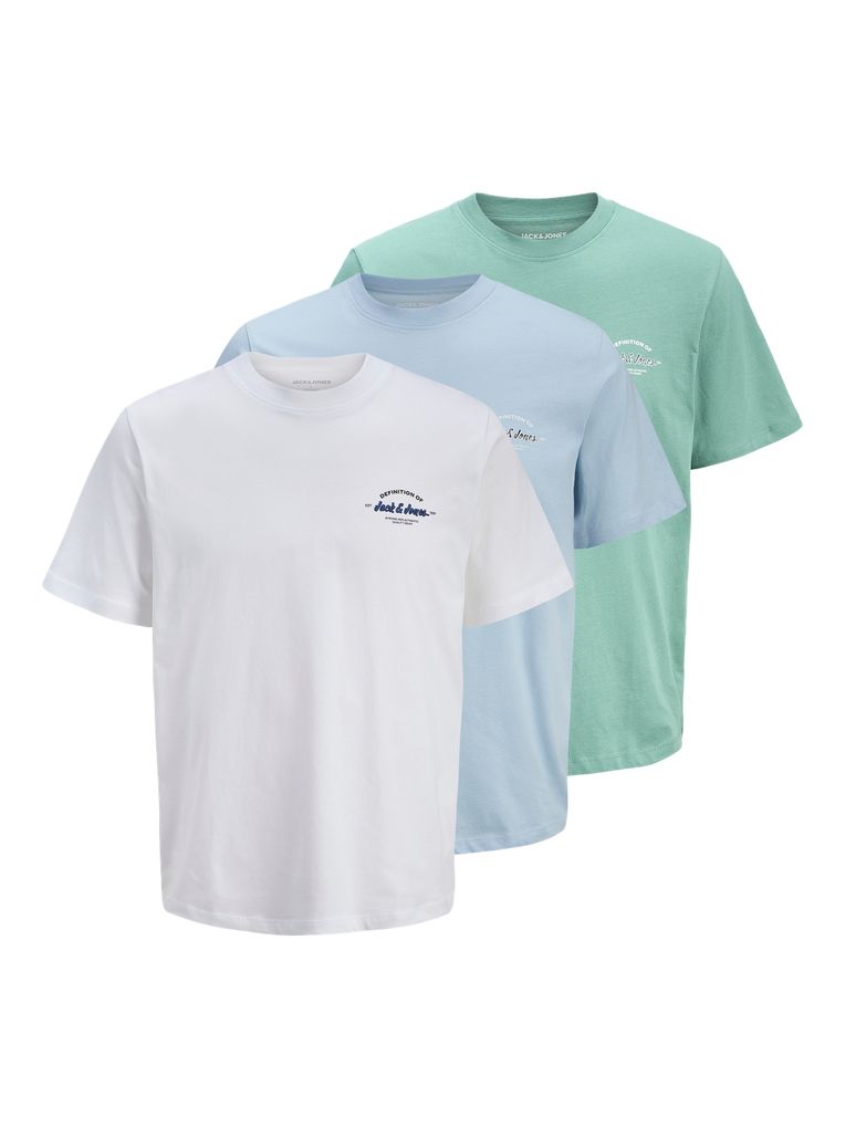 Jack & Jones Jungen 3er-Pack T-Shirts Kurzarm JJBRANDON JNR