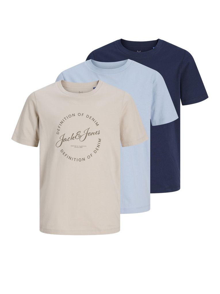 Jack & Jones Jungen 3er Pack T-Shirts Kurzarm JJGRAYSON JNR
