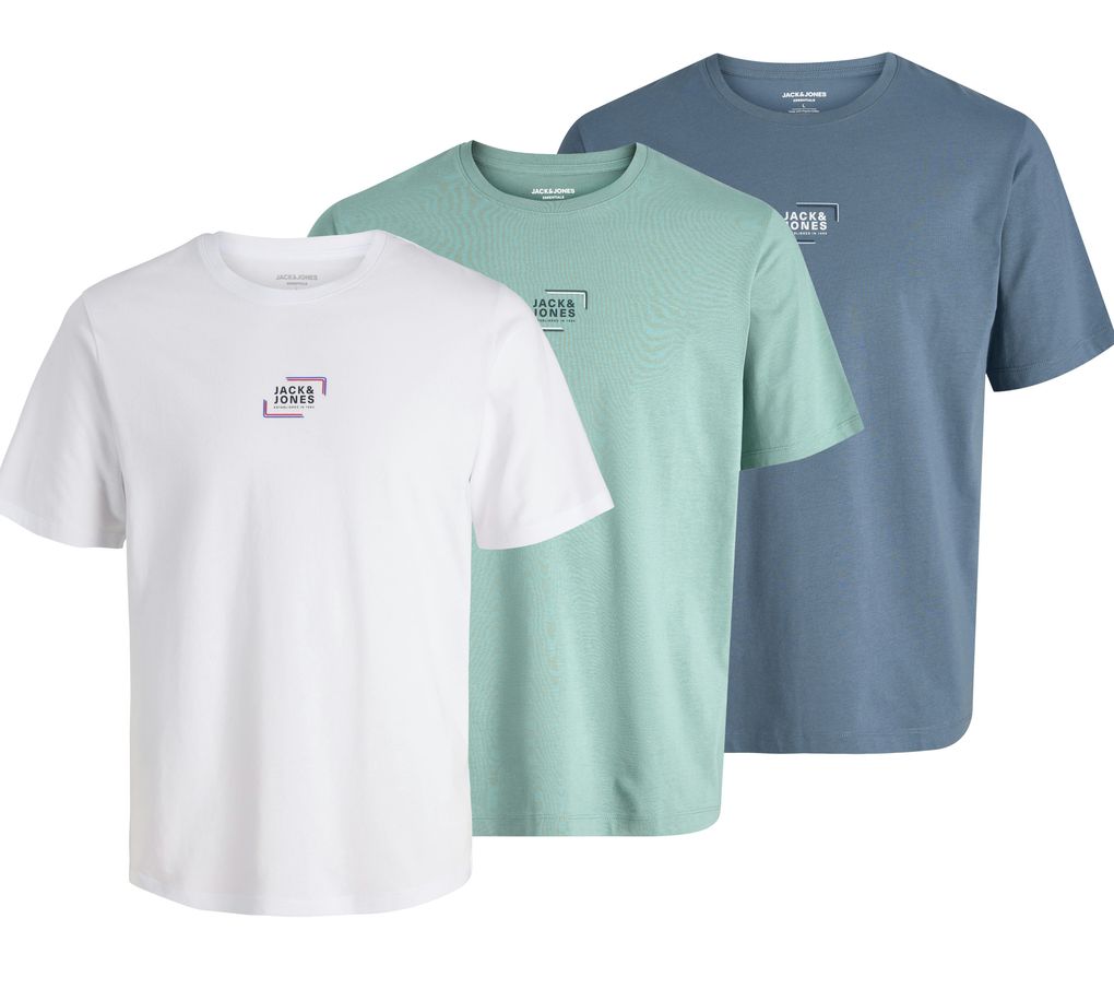 Jack & Jones Jungen 3er-Pack T-Shirts Rundhals JJCORP JNR