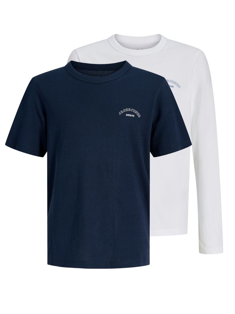 Jack & Jones Jungen 2er-Pack T-Shirt & Langarmshirt JJCOLLEGE JNR