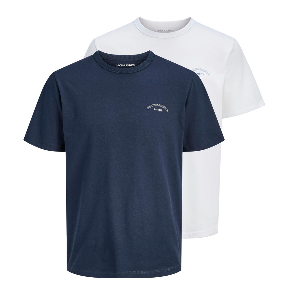 Jack & Jones Jungen 2er-Pack Kurzarm T-Shirts JJCOLLEGE JNR