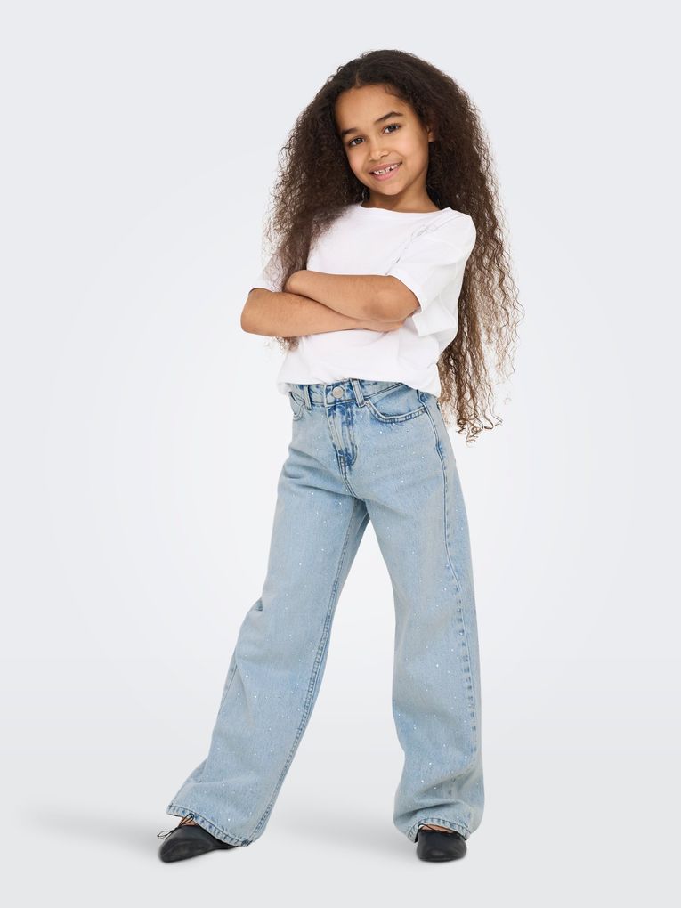 Kids Only Mädchen Wide-Fit Jeans KOGCOBAIN
