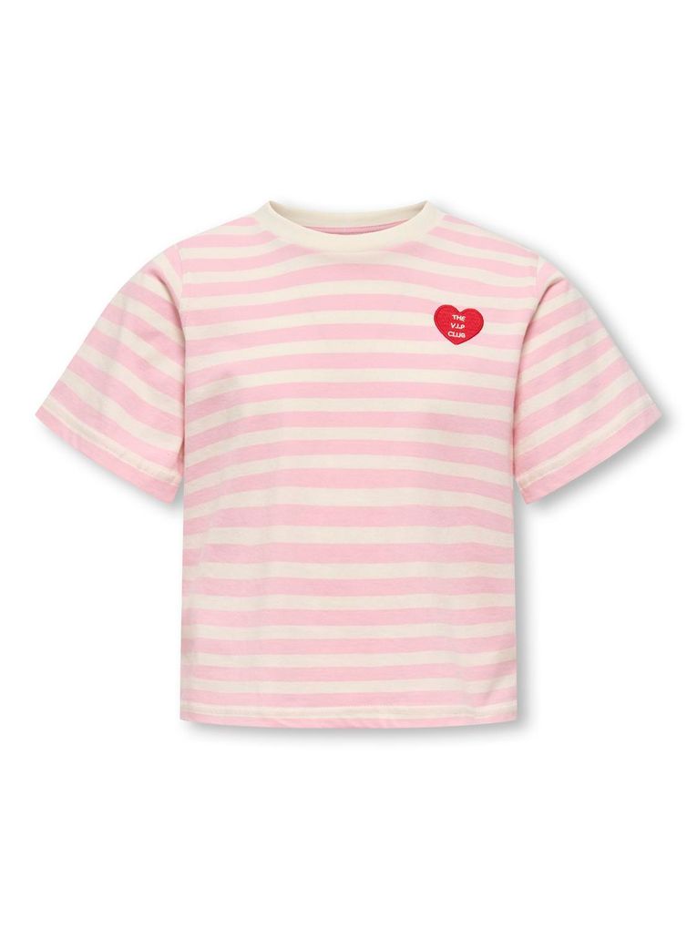 KIDS ONLY Mädchen Gestreiftes T-Shirt mit Herz KOGLIVINA