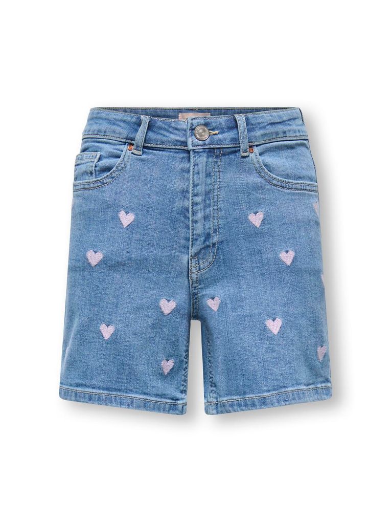 KIDS ONLY Mädchen Jeansshorts mit Herz-Stickerei KOGJUICY