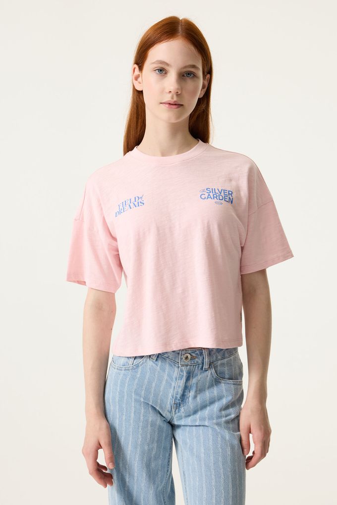 Garcia Mädchen T-Shirt kurzarm Cropped Print