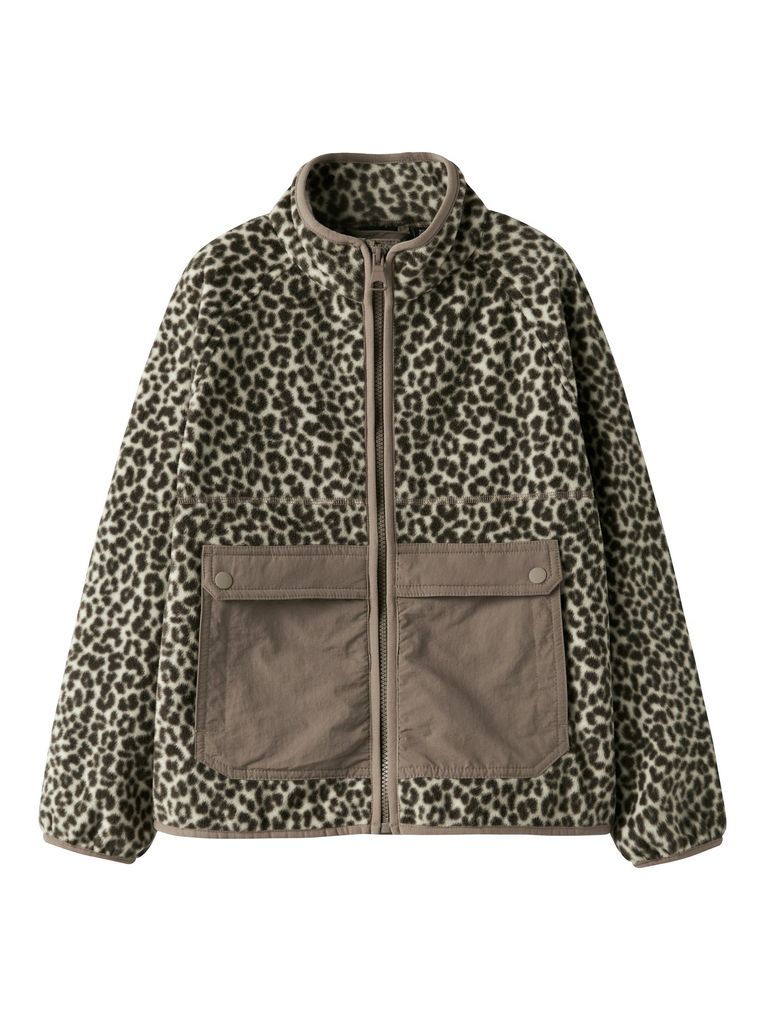 Name it Mädchen Fleecejacke Übergangsjacke Leoprint NKFMEEKO