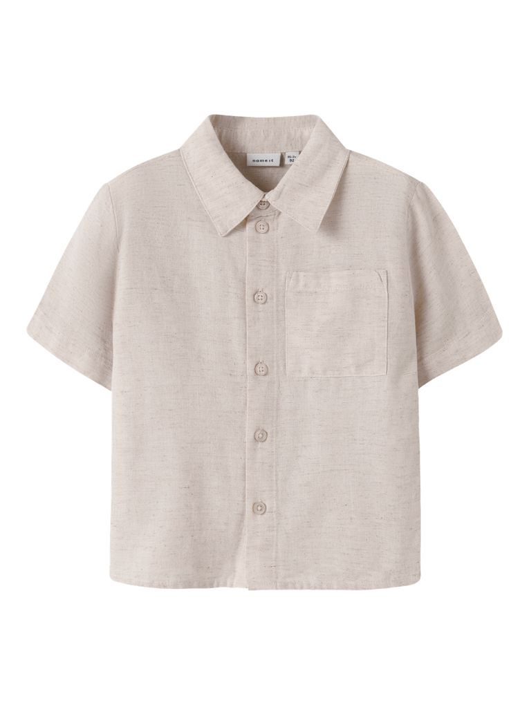 Name it Jungen Kurzarmhemd Nmmfaher Viskose-Leinenmix
