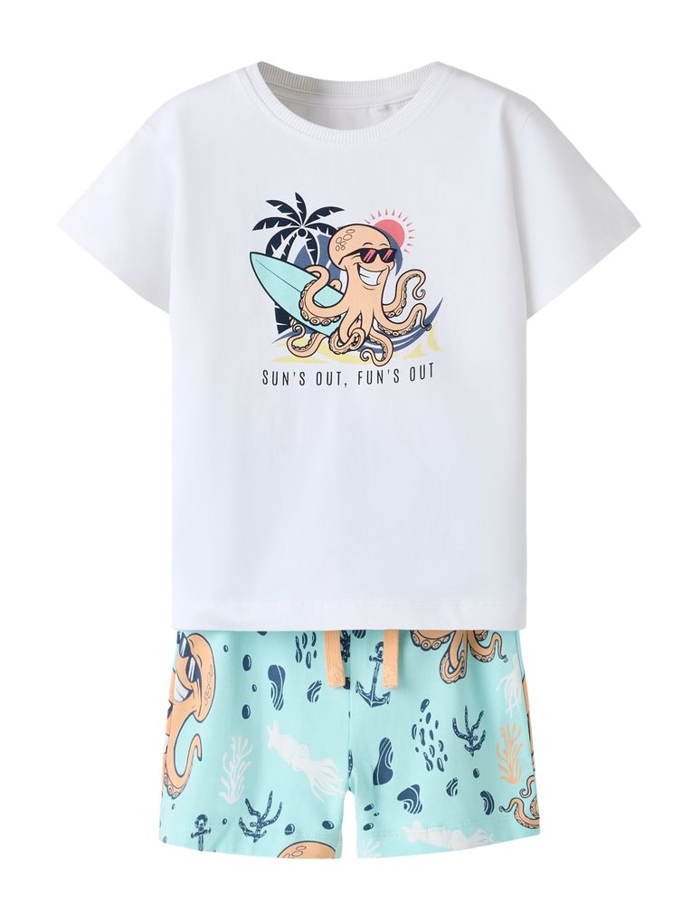 Name it Jungen T-Shirt & Shorts Set Nmmflaz