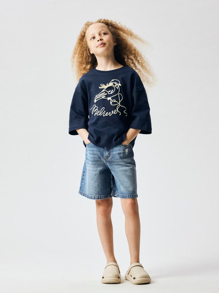 Name it Mädchen High Waist Jeans-Shorts Nkfrose