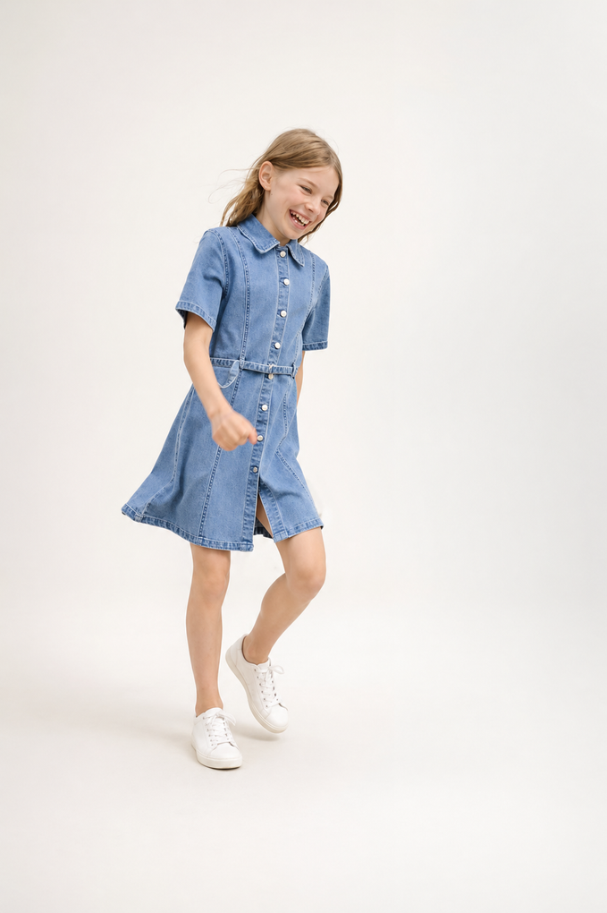 Kids Only Mädchen Jeanskleid kurzarm Kognoa