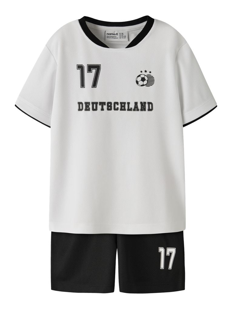 Name it Kinder Fußballset Deutschland T-Shirt & Shorts Nmnhiteam
