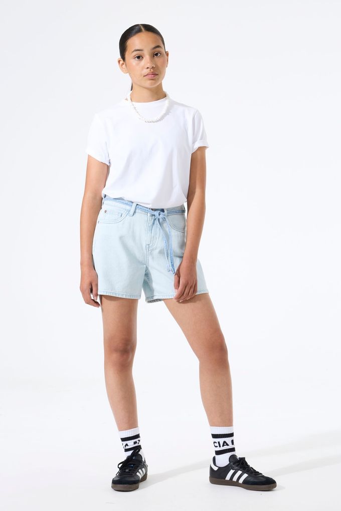 Garcia Mädchen Jeansshorts Qiara in bleached hellblau