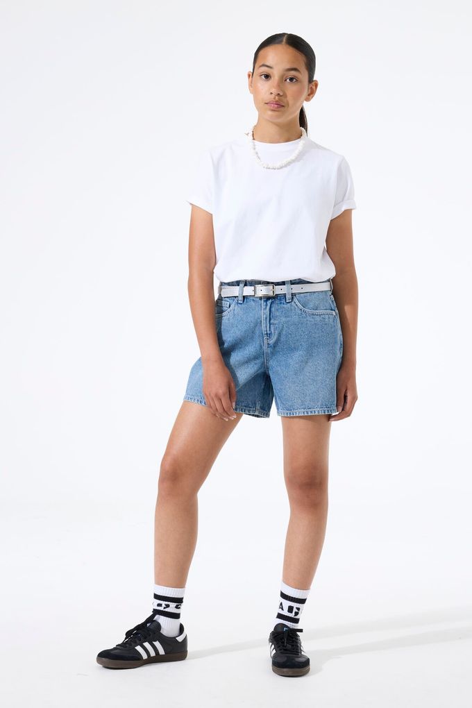 Garcia Mädchen Jeansshorts Qiara in medium used mittelblau