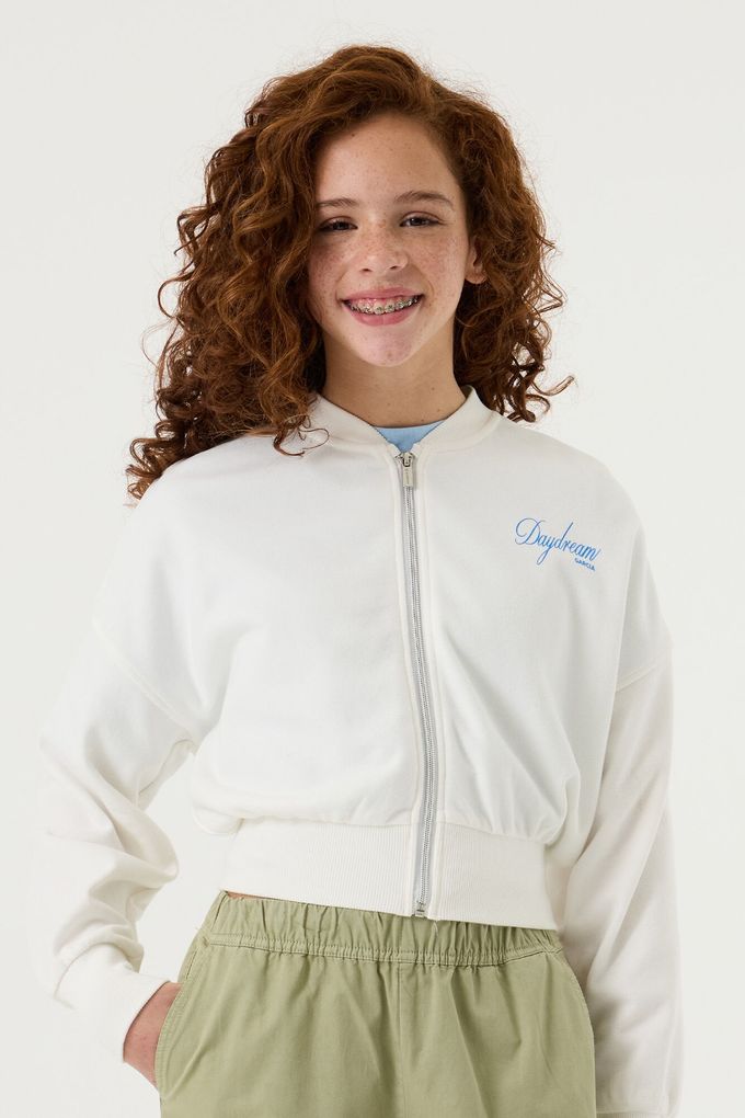 Garcia Mädchen Sweatjacke Sommerjacke mit Rückenprint Girls