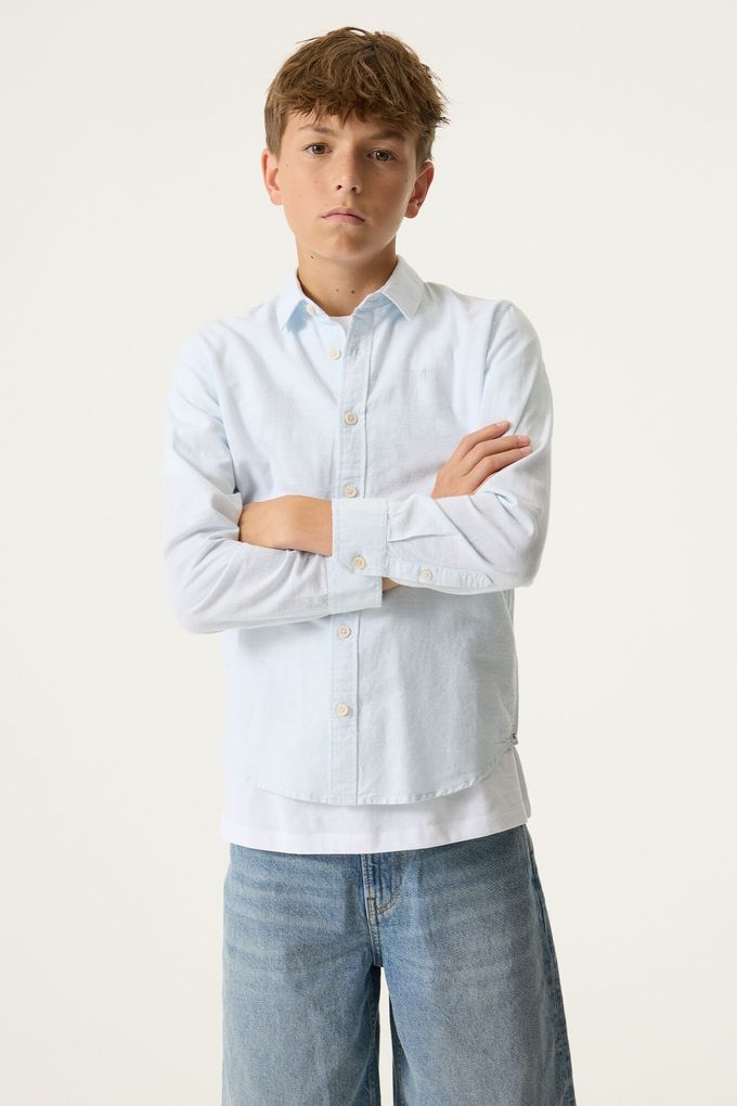 Garcia Jungen Langarmhemd Kentkragen Boys in hellblau