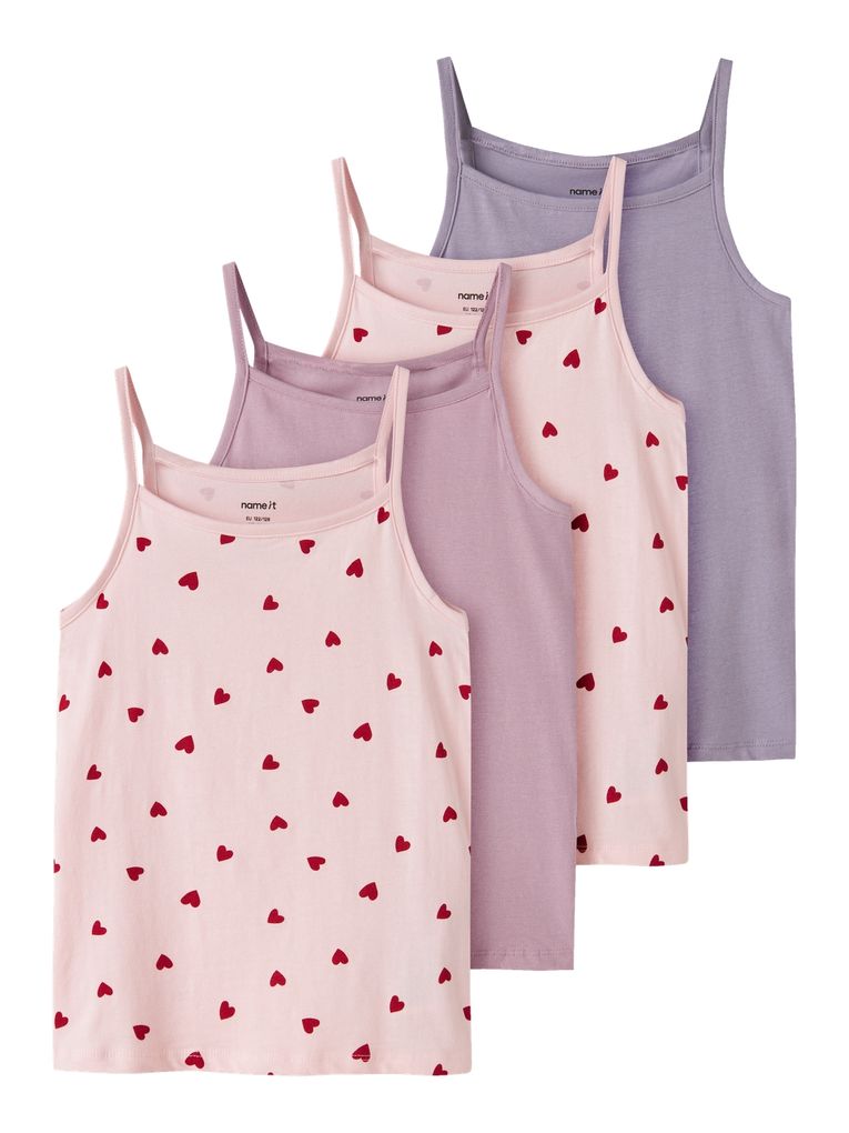 Name it Mädchen Trägertop 4er-Pack Unterhemden Nkfstrap