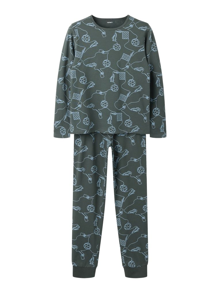 Name it Jungen Langarm Schlafanzug-Set Nkmnightset Fußball