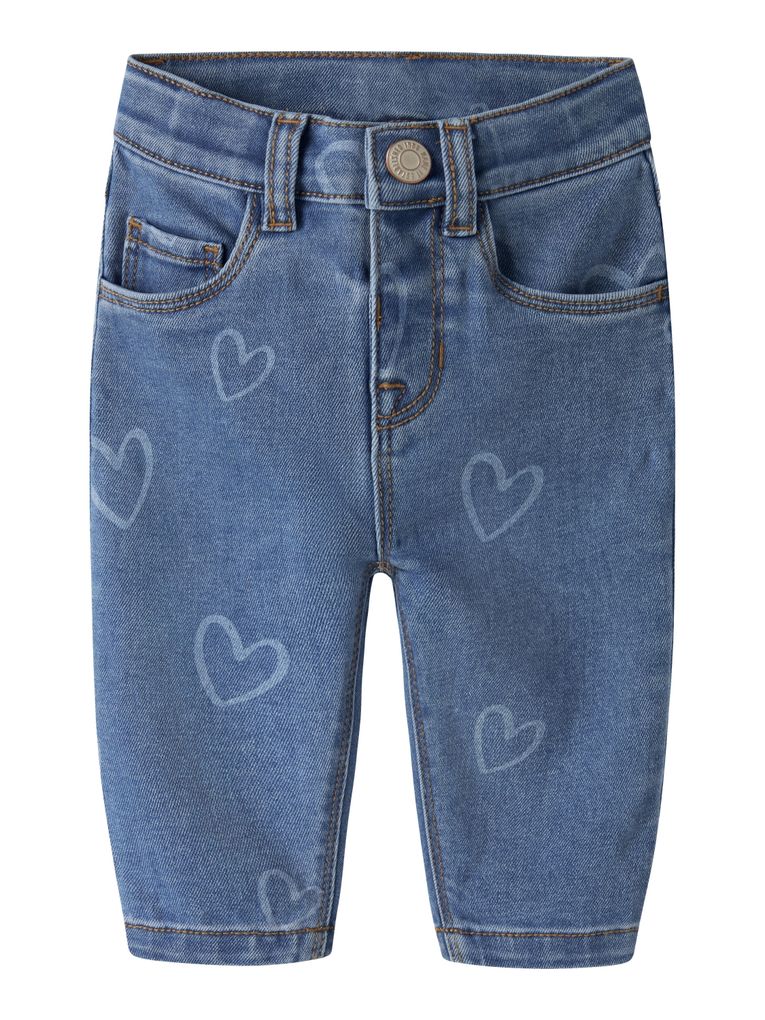 Name it Mädchen Babyjeans Allover-Print Mom-Fit Nbfrose